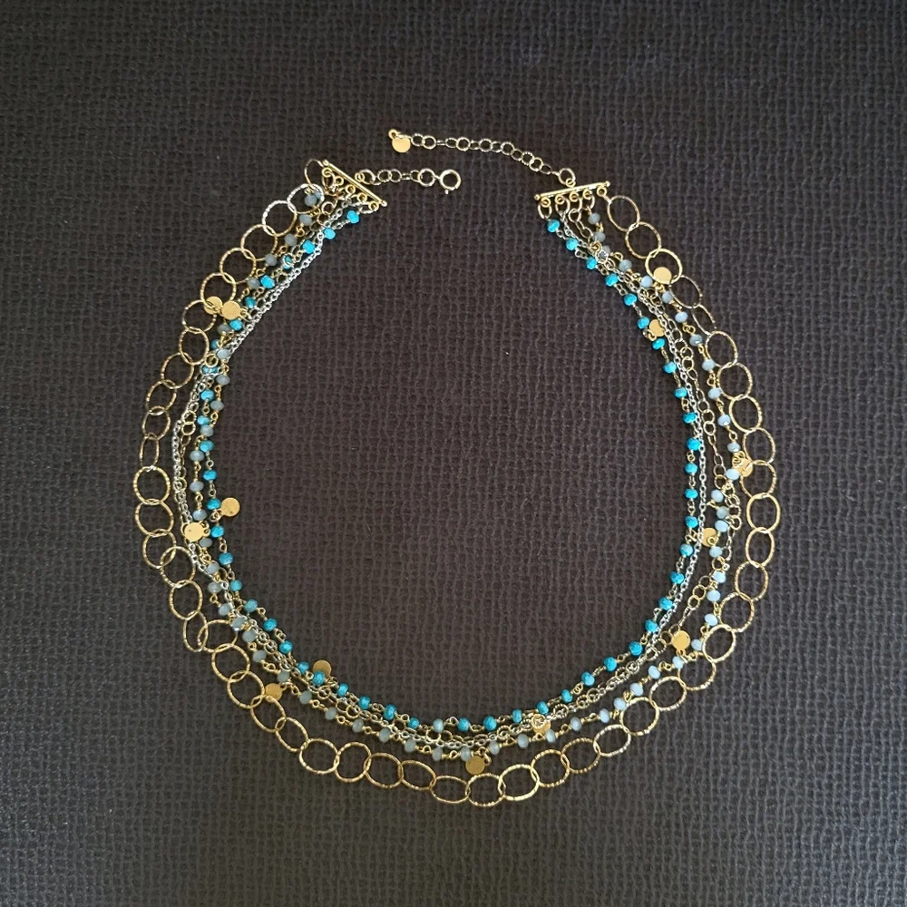 Five🖐 Strand Necklace Statement Necklace - Picture 16 of 16